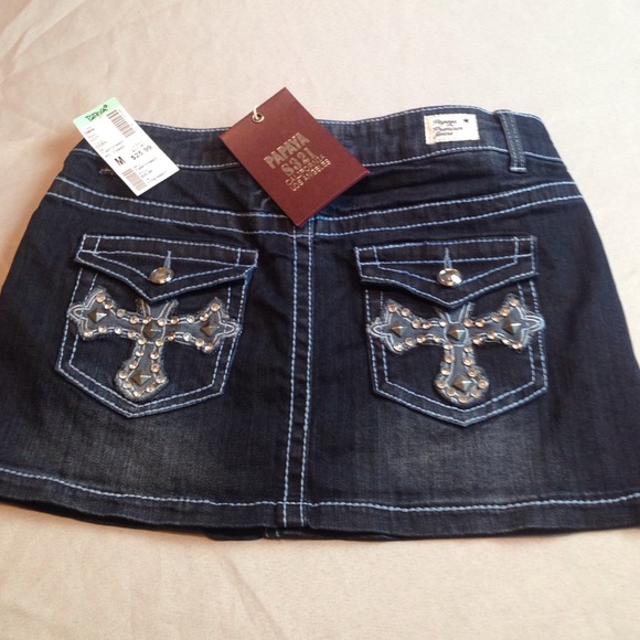 PAPAYA PREMIUM JEANS SKIRT NEW WITH TAGS EXCELLENT - Picture 2 of 4